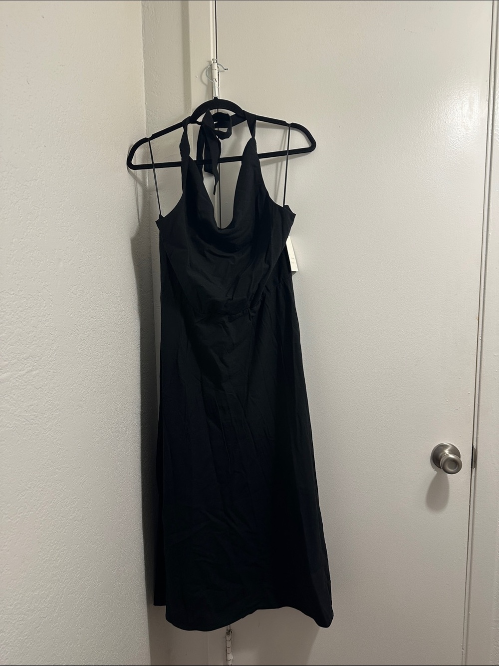 a new day Black Halter Midi Dress